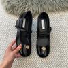 Inner Height Increase of 7cm Square Head Thick Heel Single Shoes Women's 2025 New Retro Versatile Camellia Buckle Mary Jane High Heels
