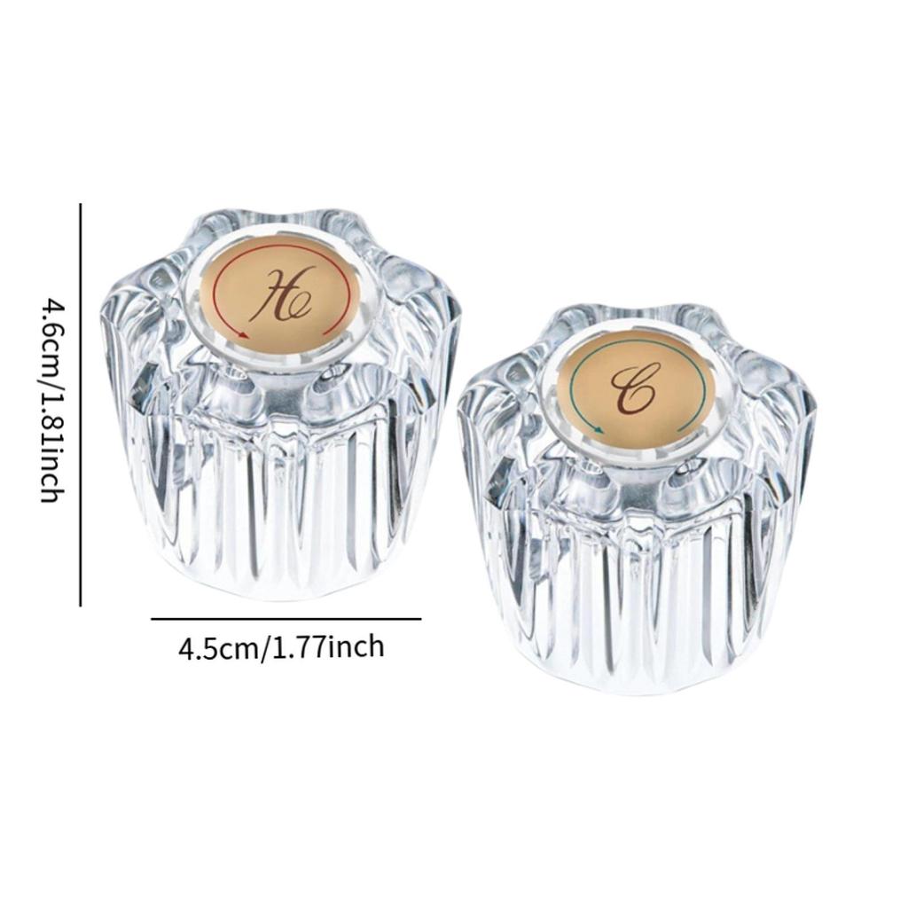 Acrylic Shower Knob Multiuse Shower Handle Wear Resistant Tub Faucet Handle Bathroom Accessories for Washroom Hotel Fittings