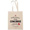 Tote Bag - PLANETEE - Beloved Concierge Woman - Printed Cotton Made In France - Beige - Large Capacity