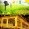 New Solar Ice Bar Eave Lights 8 Modes Outdoor Waterproof Curtain Fairy String Garden Party Wedding Christmas Decorative Lighting