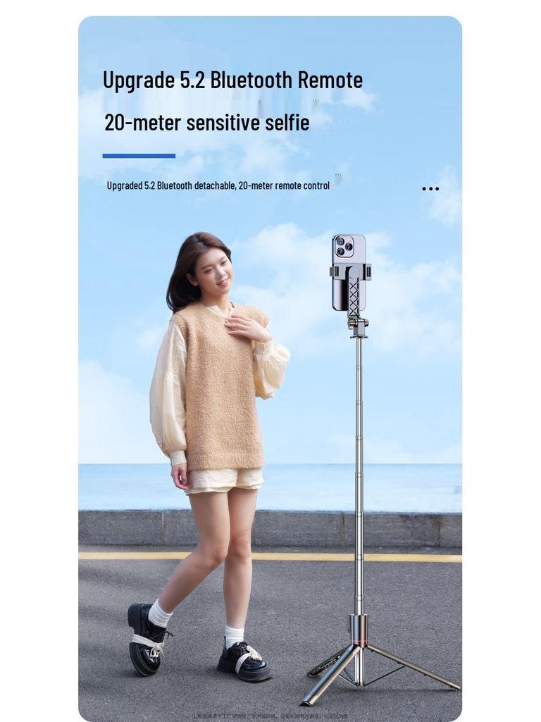 Bluetooth selfie tyč: Přenosný teleskopický stativ pro fotografování mobilním telefonem a živé vysílání