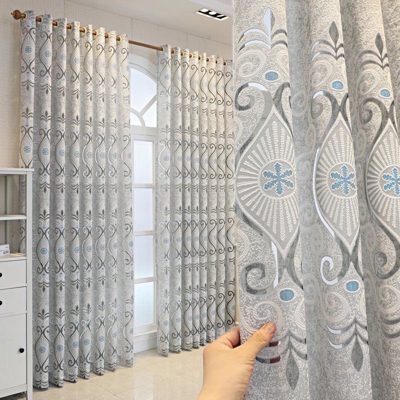 European Window Curtain Curtain Living Room Balcony Thickened Sun Protection