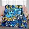 1PC Custom Name "Six Seven Urban Characters" Flannel Blanket Versatile,all-season Throw Suitable for the Living Room,bedroom,camping,travel,and Gift
