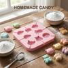 Multifunctional Silicone Candy Mold for Melted Cheese & Chocolate, Various Shapes, 14x14x1.5cm, Pink