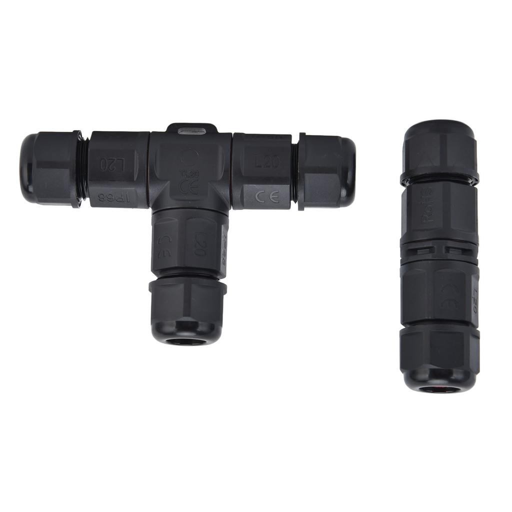 IP68 Waterproof Cable Connector 3 Pin Junction Box Outdoor Electrical Power Lighting 250V 16A