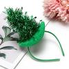 Christmas Hair Bands Glitter Santa Hat Headband Glowing Holiday Party Favor