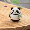 S-1 Pc Japanese Ceramic Panda Doll Crafts Panda Tumbler Toy Lucky Charm Fortune Ornament Landscape Home Office Desk Decor