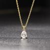 Waterdrop Pendant Necklace for Women Gold Crystal Choker Chain Korean Necklaces Accessories Jewelry N511