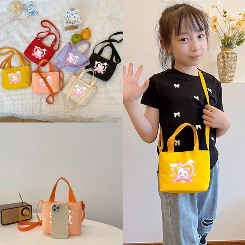 Toddler Kids Canvas Single Shoulder Bag For Daily Use With Reinforced Stitching