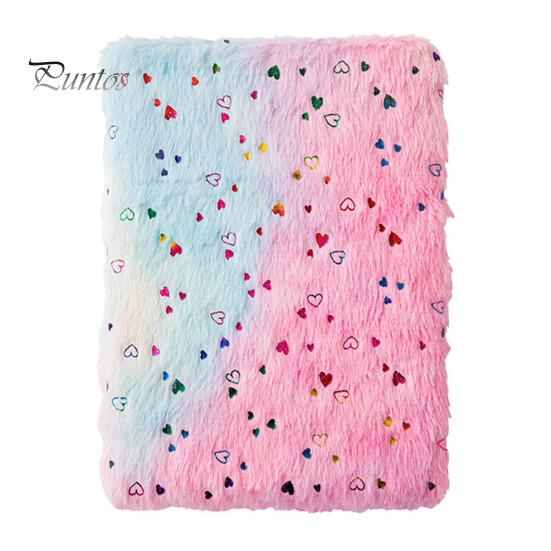 

Дневник для девочек, блокнот с рисунком радужного сердца, плюшевый журнал с замком, формат А5, секретный дневник, вышивка, письмо, блокнот для рисования D