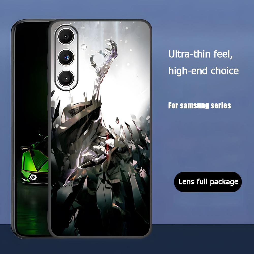 Overlord Cool Hot Anime Phone Case For Samsung Galaxy S25 S24 S23 S22 S21 S20 Plus Ultra Note20 Soft Black