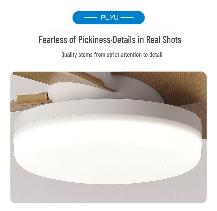 Japanese-Style Silent Ceiling Fan Light for Bedrooms, Dining, and Living Rooms - Modern Adjustable Pendant Design