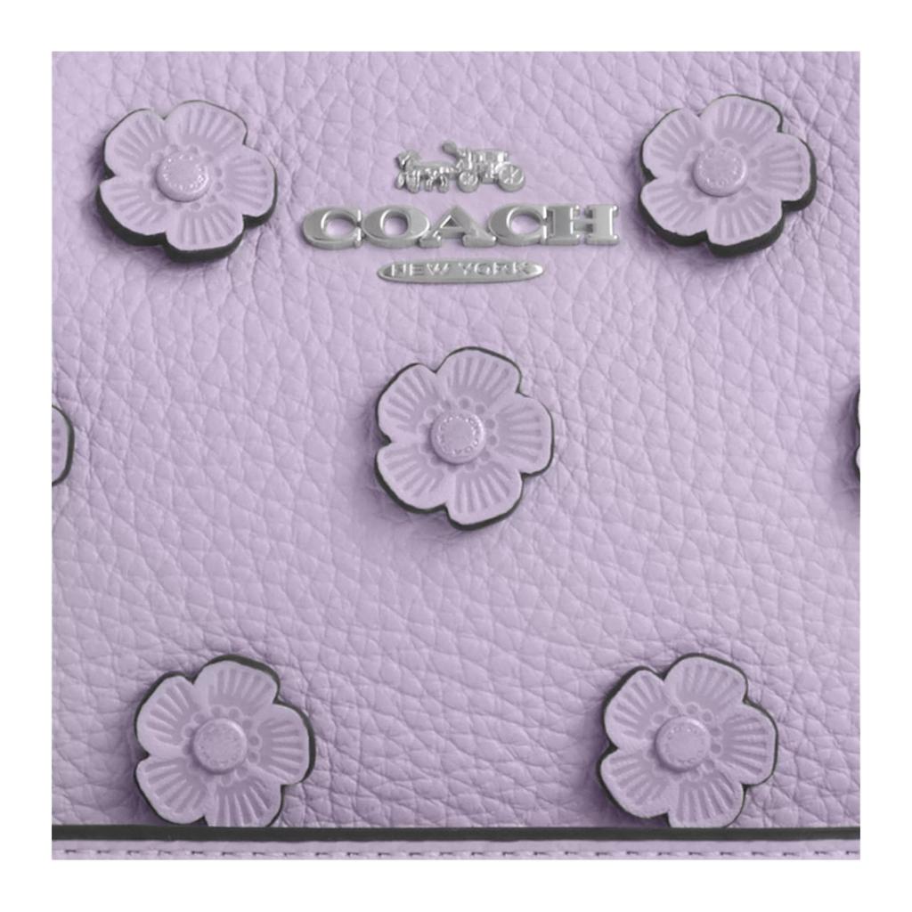 Coach Teri 20 Marke Logo Abnehmbar Kieselsteinleder Crossbody Umhängetasche Klein Damen Umhängetasche Lila CAJ98-SVLL