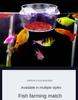 Plant Cup Pot Acrylic Aquatic Plant Cup Aquarium Decoration with Suction Holder Water Potted Planting Cup Aquarium Feeding Tool