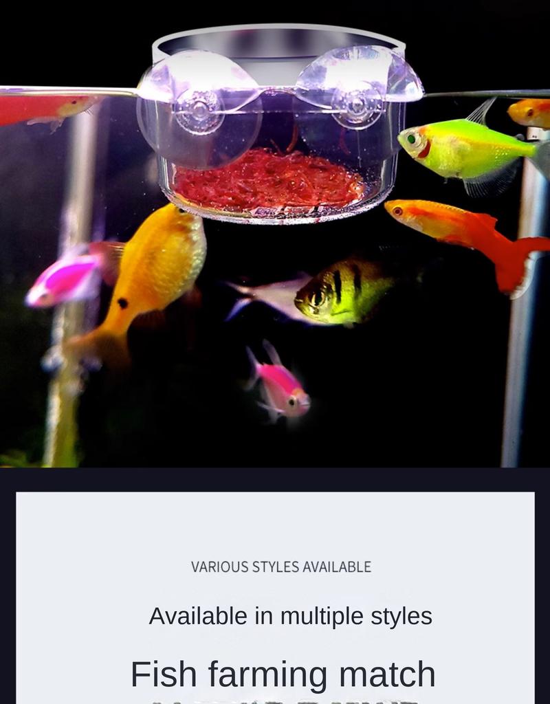 Plant Cup Pot Acrylic Aquatic Plant Cup Aquarium Decoration with Suction Holder Water Potted Planting Cup Aquarium Feeding Tool