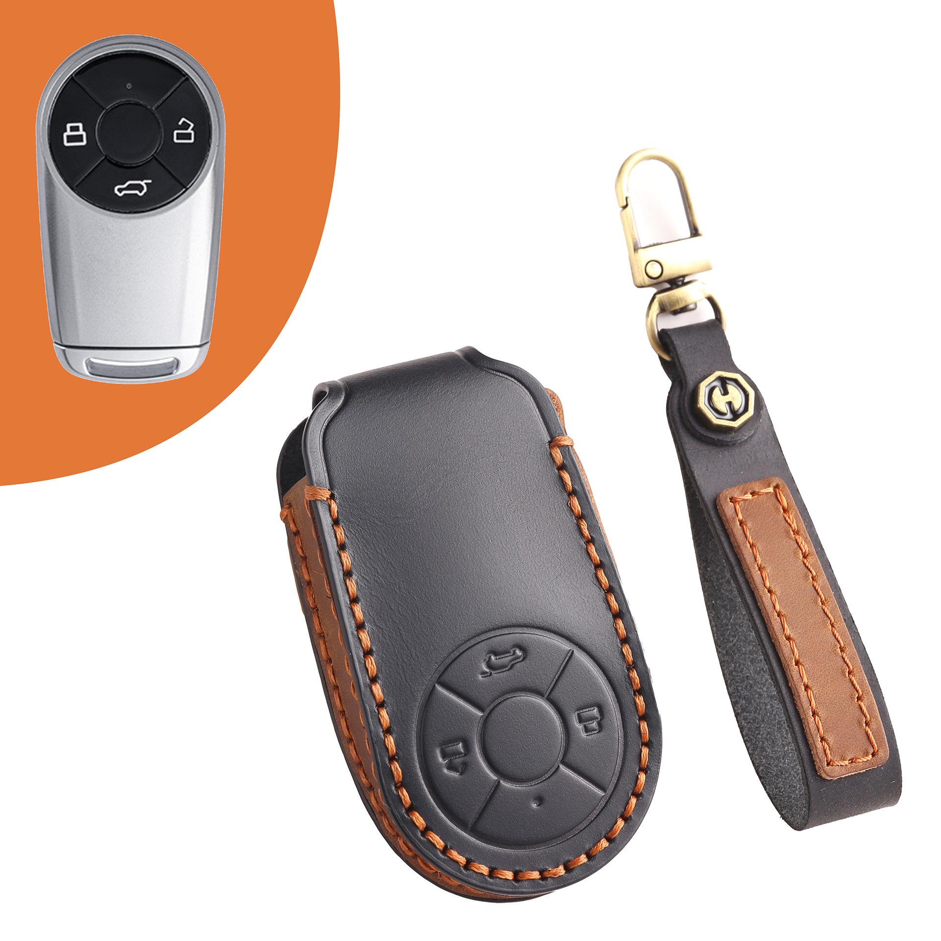 

Special 2021 Great Wall Euler Good Cat GT Edition Key Bag r1/r2 High-end Auto Supplies Leather Shell Bag чёрный