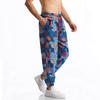 Herren Freizeithose Sommer und Herbst Lebhaftes Patchwork Bedruckte Kordelzughose Elastischer Bund mit Kordelzug Modisch und Bequem