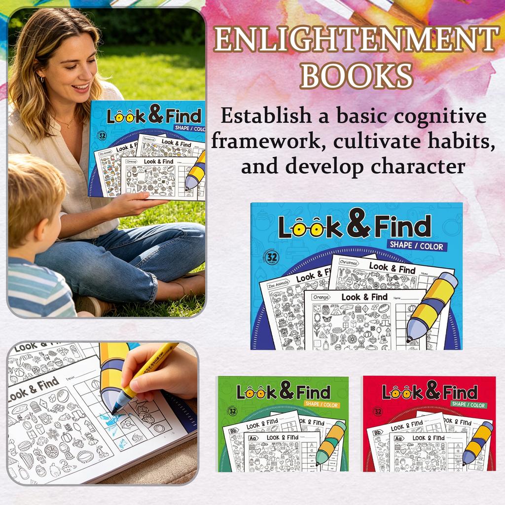Attention Training For Ages 2-6: Fun Coloring Early Education Interactive IQ Development Learning Book For Babies