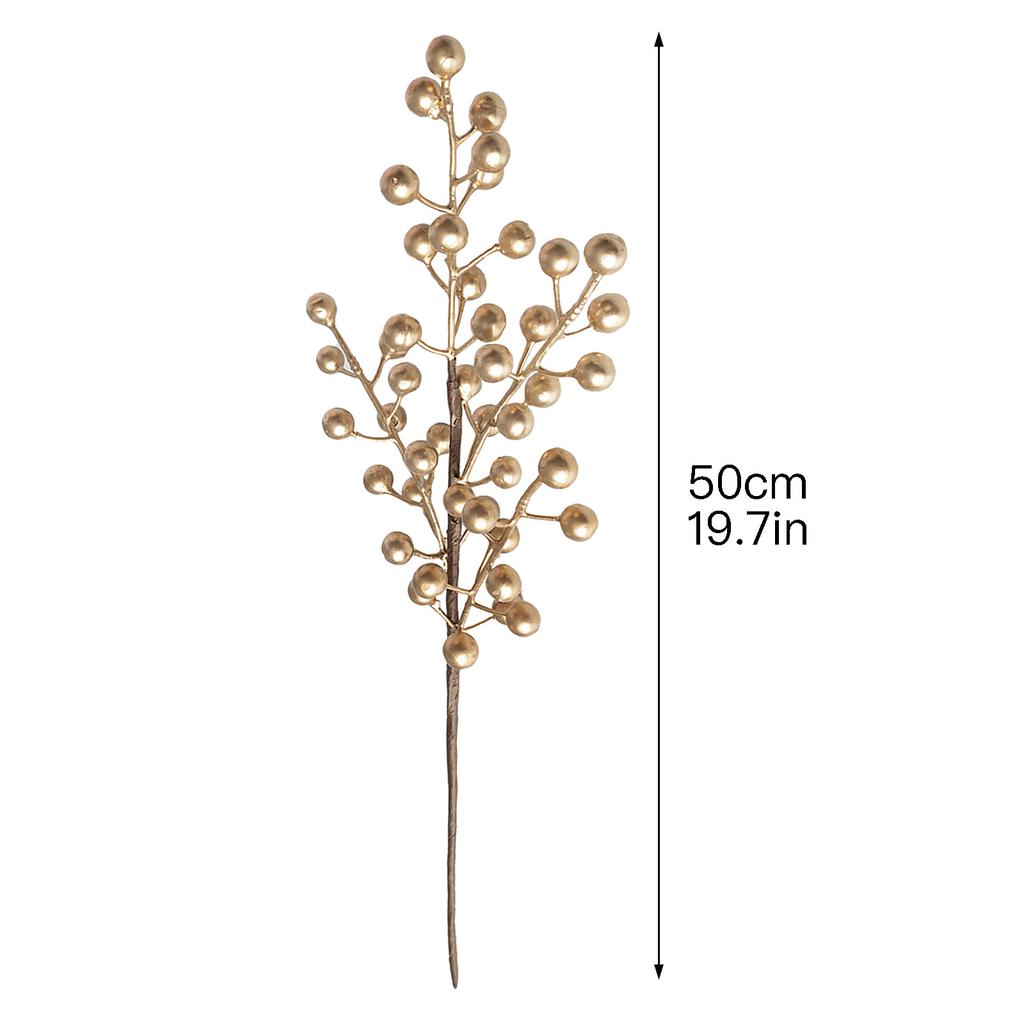Branche de Baies Artificielles Longueur 50cm Cueillette de Baies Faux Bourgogne Multifonctionnelle pour Maison Mariage Fête