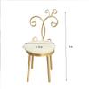 1Pcs Iron Art Back Chair Seat For DIY Scene Model Decoration 1:12 Scale Dollhouse Mini Chair Furniture Model Photo Props