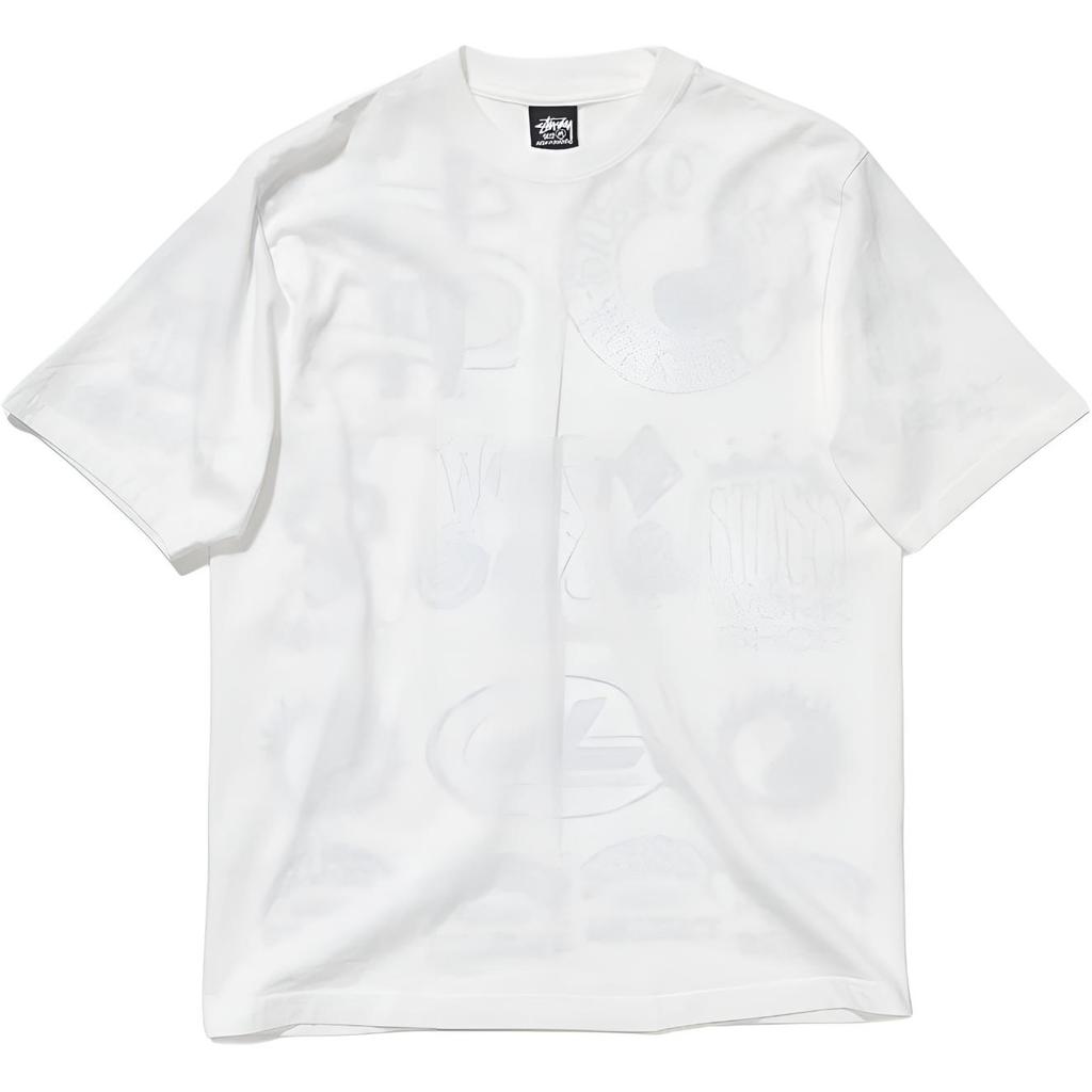 Stussy Our Legacy Collaboration SS26 Workshop Pig Dyed Tee Full Print Graffiti Loose Fit Drop Shoulder Short Sleeve T-Shirt Unisex Tops ST3904054NATL
