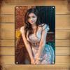Retro Bikini Girl Metal Sign - Vintage Wall Art for Home Bar Cafe Office Decor, Durable Iron Plaque