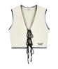 NAKED SURF CLUB Flower Embroidered Knit Vest (Ivory)