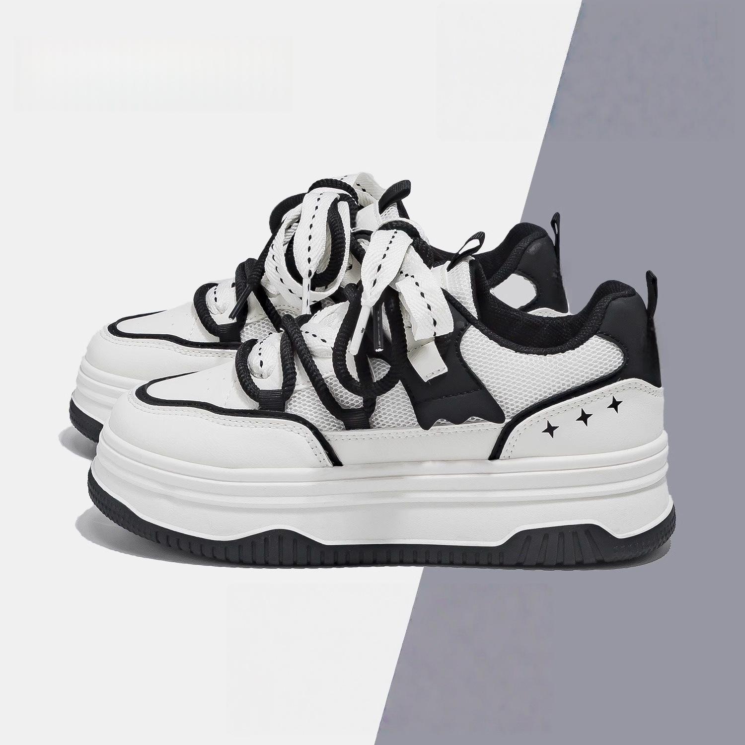 

Student versatile platform pink little white shoes women s spring new mesh breathable board shoes casual campus women s shoes 40 чёрный