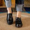 Leather Vintage Nostalgia Lolita Shoes Tassel Cowhide Loafers Women Shallow Student Maiden Shoes Pumps Mary Janes Shoes