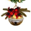 Christmas Gold Bell Ornament Metal Christmas Tree Large Jingle Bell Classic Hangable Pendant For Window Staircase Wall