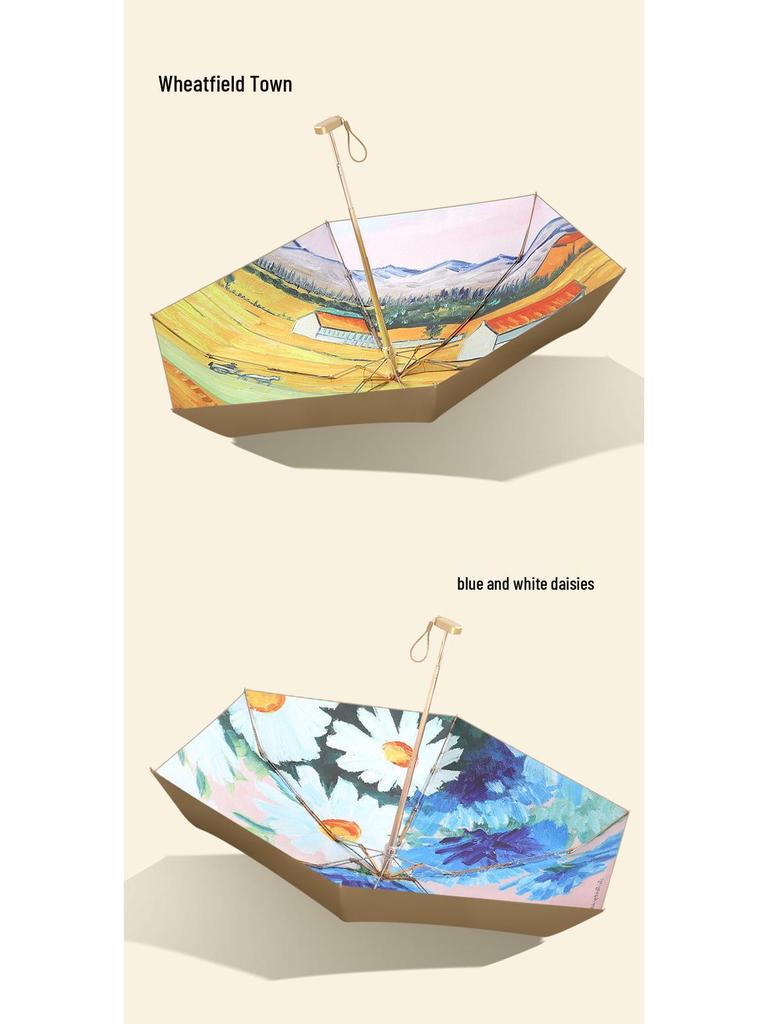 Compact UV Protection Mini Umbrella: Sun and Rain Shield for Students