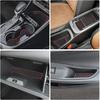 Auovo Anti Dust Cup Holder Ert Liners for Buick Encore GX Accessories     2024  Fit Door Pocket Center Console Interior Mats 16pcs (Red Trim)