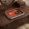 Chinese Vintage Court-Style Jewelry Storage Tray Satin Surface Flower Pattern Jewelry Organizer Rectangular Jewelry Showcase