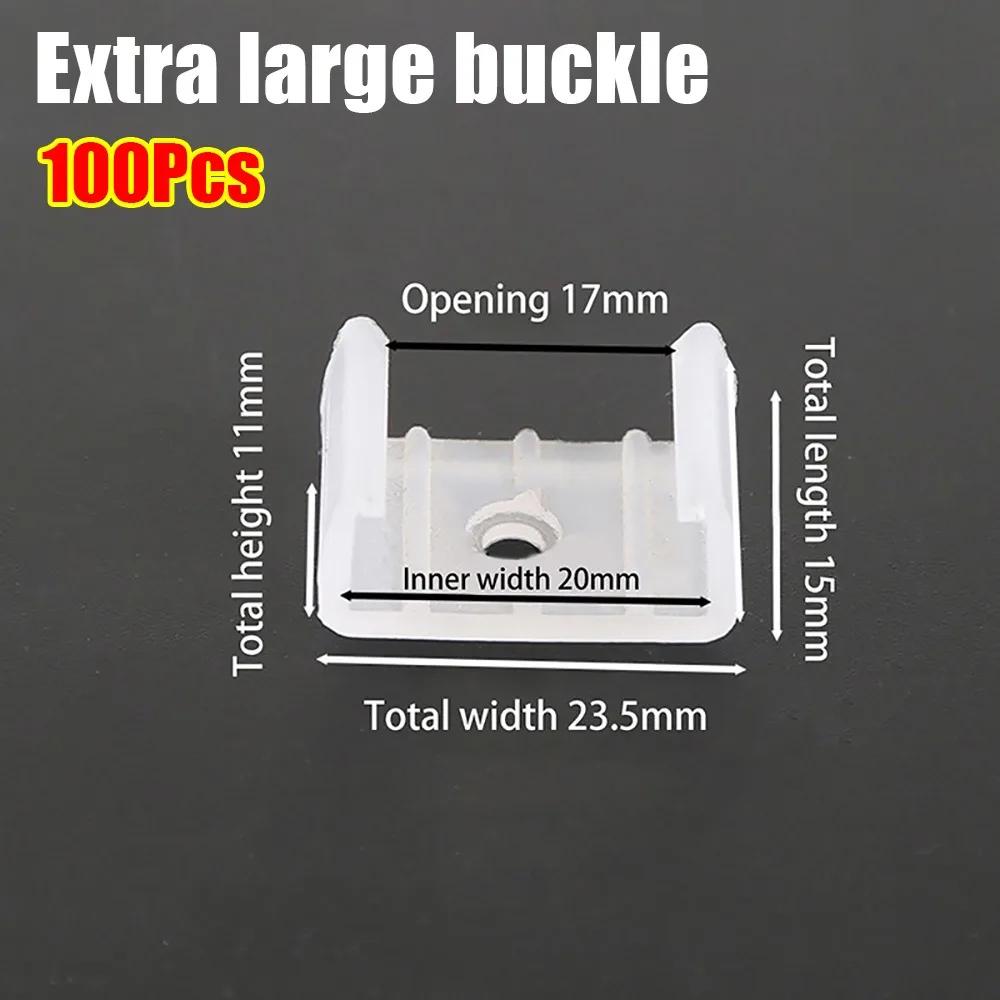 100 Stück 220V Flexible COB LED Streifen Befestigungsclips Kunststoff 8-20mm Licht Montage Schnalle Lampenfassung Zubehör 5050/5730/2835