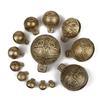 1-15pcs Vintage Tiger Head Brass Bells 13 Sizes Ethnic Copper Small Bell For Key Chain Pet Collar Crafts DIY Supplies Home Decor