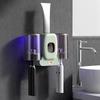 Toothbrush Cup Holder Wall-mounted Couple Toothbrush Holder Ultraviolet Sterilizer, Intelligent Electric Tooth Cup Toothpaste Rack