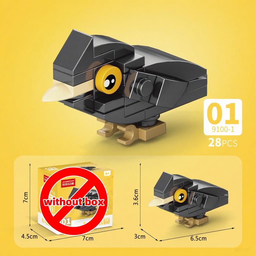 Lele Brother Bausteine Vogel Landtiere Flamingos Spechte Papageien Pfauen Adler MOC Stadtszene Zusammengebaut DIY Haustier Steine