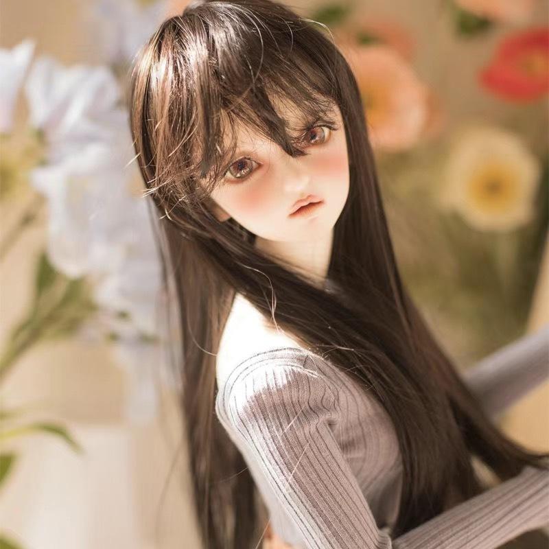 Bjd 1/6 Panenka Paruky Doplňky Pro 30Cm Bjd Panenky Krátké/Dlouhé Vlasy Vysokoteplotní Vlákno 30Cm Bjd Panenka Vlasy Paruky Vlasové Doplňky