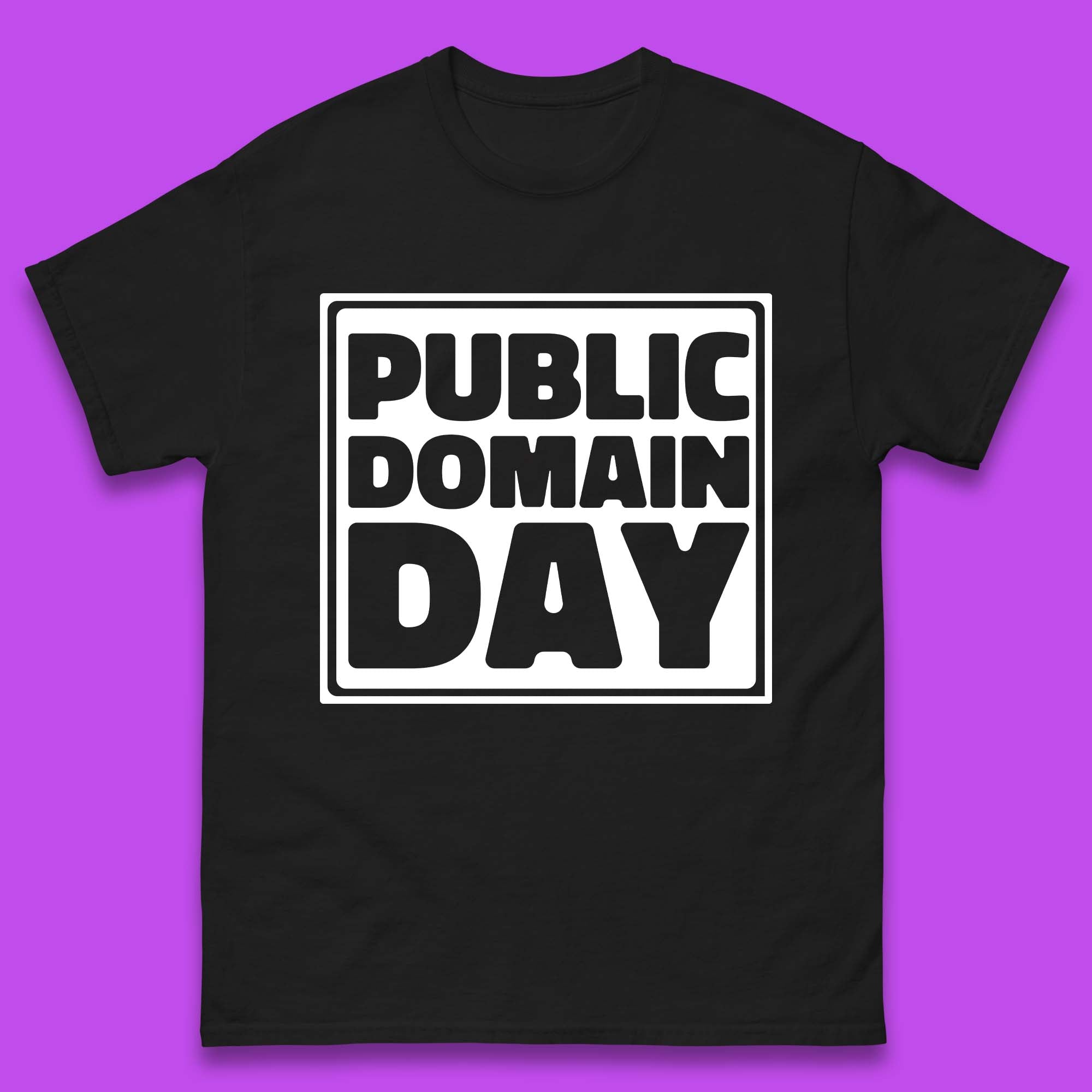 Public Domain Day Mens T-Shirt Womens Tops Tees M