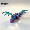 Artikulationsdrachen-Figur 3D-gedruckt mit Flügeln, Flexible geflügelte Spielzeuge, Fidget PLA Dekoration Desktop-Tiere Spielzeug zur Stressbewältigung, Geschenk Kinder Erwachsene