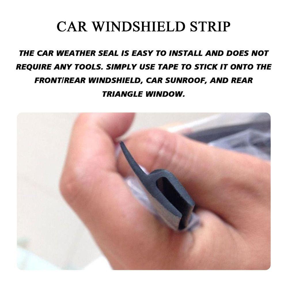 1.7M/5.6Ft Length Car Windshield Cowl Rubber Seal Strip H-Shape Profile Rubber Auto Front Rear Windshield Seal All Weather