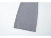 Mature Retro Fold-over Waist Knit Midi Skirt for Women - Slimming Hip-hugging Grey Skirt for Autumn/Winter