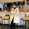 Women's 2026 Navy Collar Medium Wool Coat – Korean Academic A-Line Style, Petite Fit, Single-Breasted.