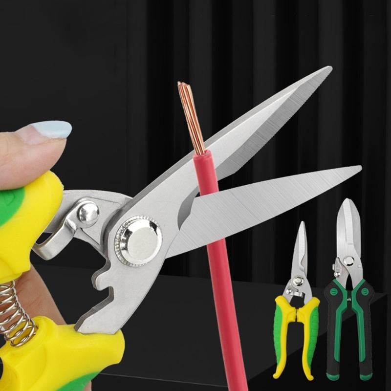 Professional Electricians PVC Insulated Wire Scissors, Sharpness Cutter Head, for DIYer Enthusiasts Safe Wire Trimming