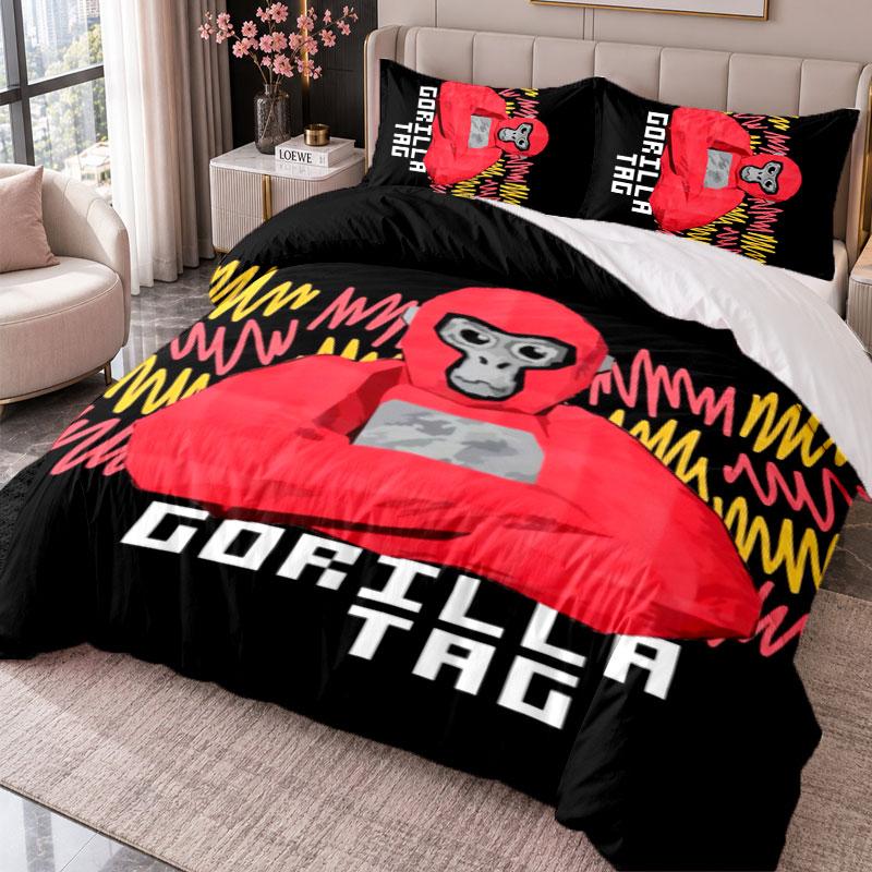 Gorilla Tag Cartoon 3Pcs Bedding Set Duvet Cover With Two Pillowcases For Bedroom Home Decoration