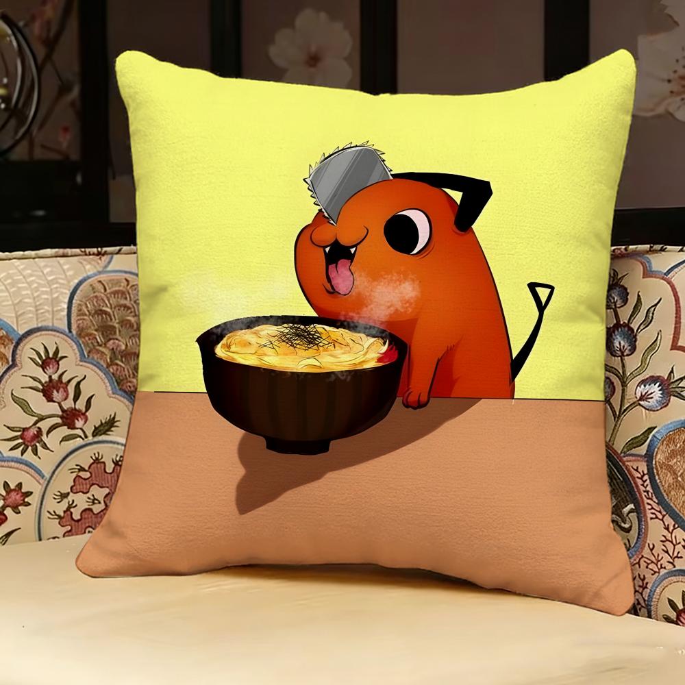C-chainsaw Man Anime Pillow Case Pillowcase, Double-sided Printed, Sofa Cushion, Bedroom Headboard Pillow