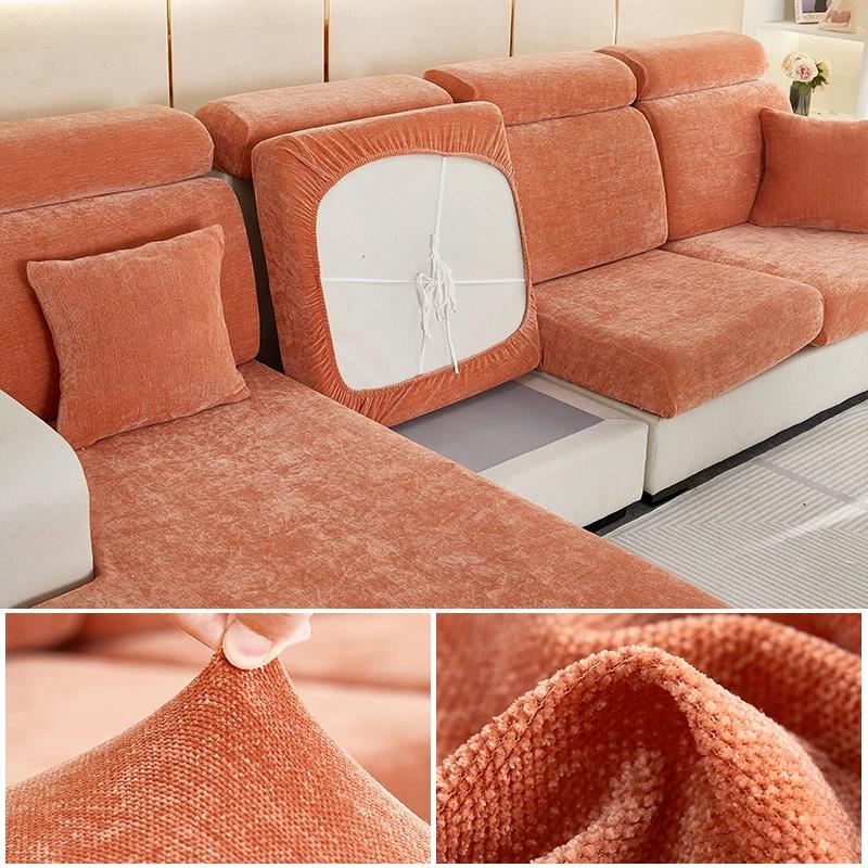 Chenille Sofa Couch Cushion Covers Replacement Chair Cushion Covers Stretch Cushion Slipcovers Furniture Protector Sofa Slipcove
