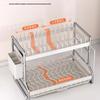 3-Tier Carbon Steel Countertop Dish Drying Rack with Utensil Holder
