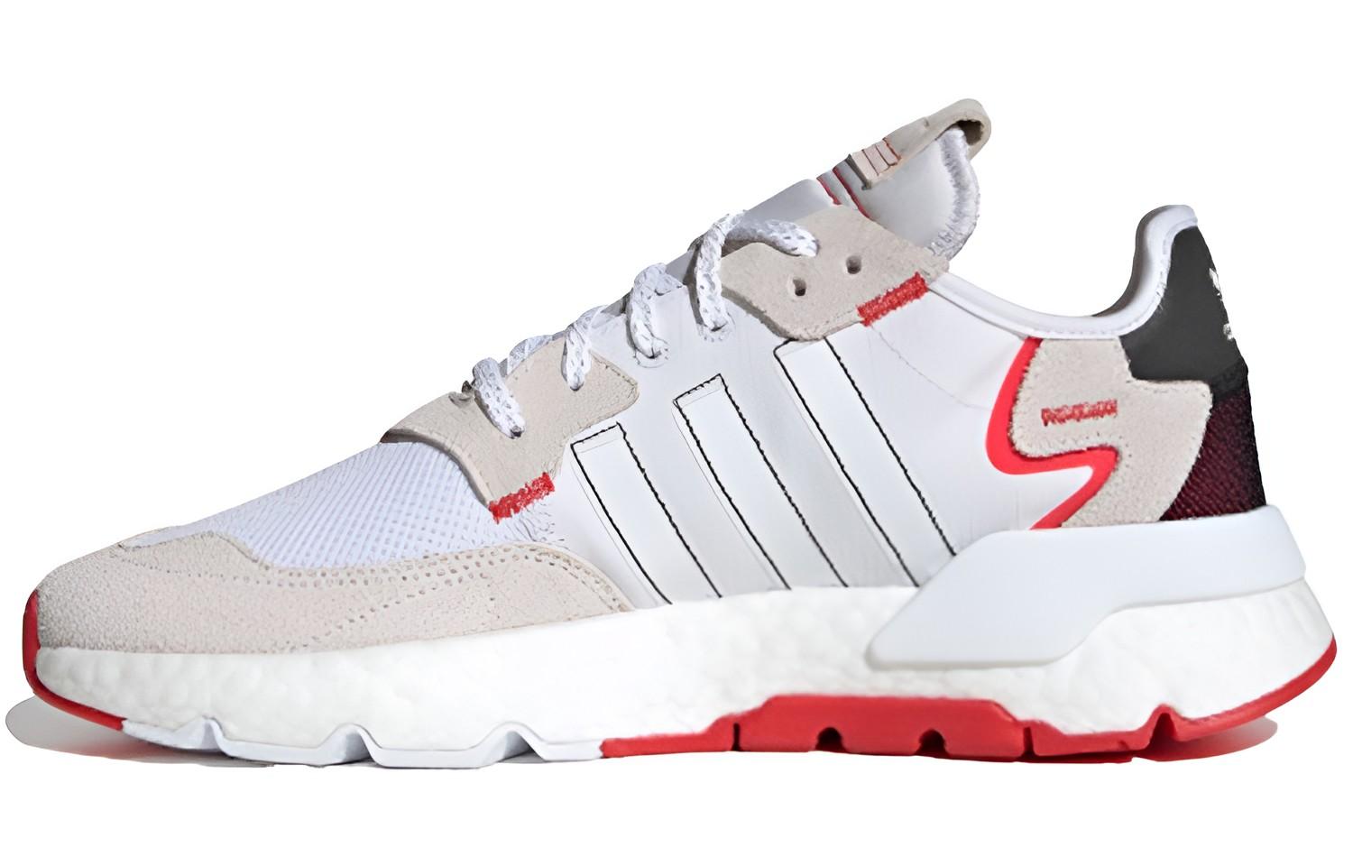 Adidas Originals Nite Jogger White Black Grey Red H03248 36.5