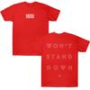 Muse Won't Stand Down T-Shirt Muse Rock Band Graphic Tee Crewneck Short Sleeve Vintage Summer Casual Cotton T Shirt Unisex Clothing